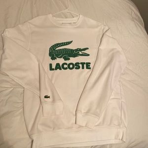 white lacoste sweatshirt